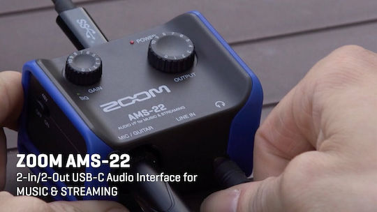 Zoom AMS-24 Εξωτερική Επαγγελματική Κάρτα Ήχου με Σύνδεση USB, 3.5mm