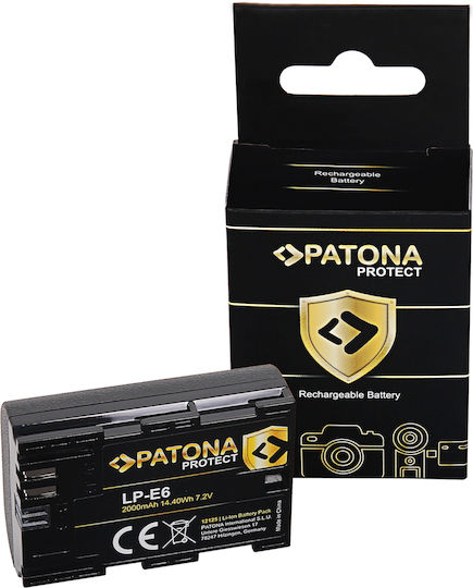 Patona Μπαταρία Φωτογραφικής Μηχανής Protect LP-E6 0877 Ιόντων-Λιθίου (Li-ion) 2000mAh Συμβατή με Canon