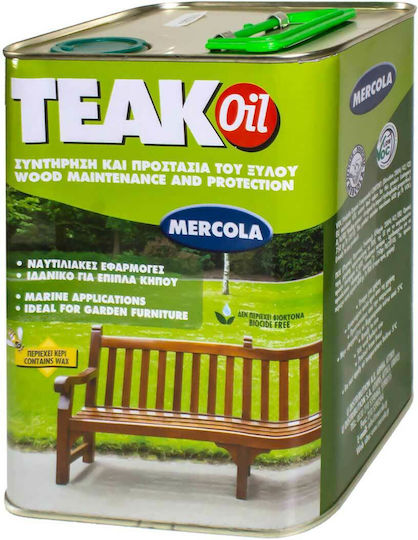 Mercola Teak Oil Renovator Ulei de teak Baza solventă Stejar Matt 2.5lt