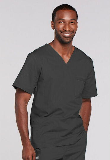 Cherokee WWE4725 Unisex Gray Medical Blouse Cotton and Polyester