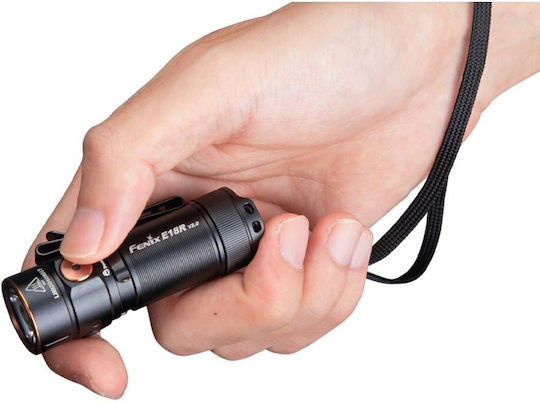 Fenix Rechargeable Flashlight LED IP68 with Maximum Brightness 750lm E18R 1 x CR123A Black
