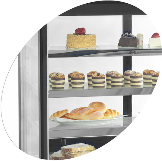 Tefcold Kühlvitrine Standgerät mit 4 Ebenen mit Kapazität 680Es 150x75x135cm LPD1503F-P