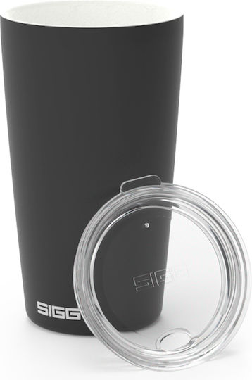 Sigg Neso Glass Thermos Stainless Steel 400ml Black with Mouthpiece