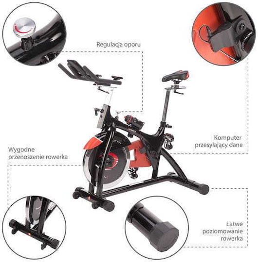 HMS Ποδήλατο Spinning Μαγνητικό με Ροδάκια