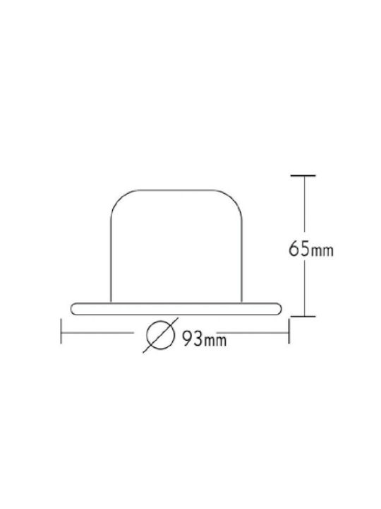 Aca Round Metallic Recessed Spot MR16 Blue 9.3x9.3cm. 1pcs