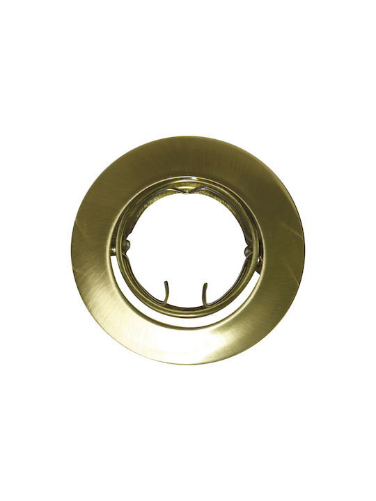 Aca Round Metallic Recessed Spot with Socket G4 MR11 Adjustable Bronze 8.1x8.1cm. 1pcs