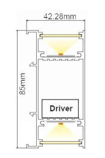 Aca Commercial Linear LED Ceiling Light 41W Warm White L149xD4.22xH8.5cm