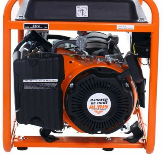 Ruris R-Power GE 1000 Γεννήτρια Βενζίνης Τετράχρονη με Μέγιστη Ισχύ 1kVA