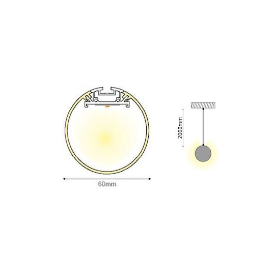Aca Commercial Linear LED Ceiling Light 41W Natural White Dimmable 149cm