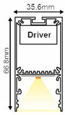 Aca Γραμμικό Φωτιστικό 41W 4000K 7610lm Dimmable 149cm