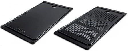 Somagic Baking Plate Double Sided with Cast Iron Flat Surface 42.5x21x1.21cm