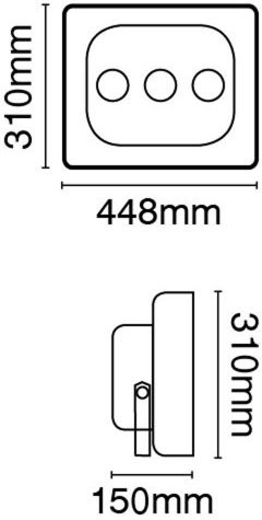 VK Lighting Στεγανός Προβολέας LED 150W Θερμό Λευκό 3000K IP66
