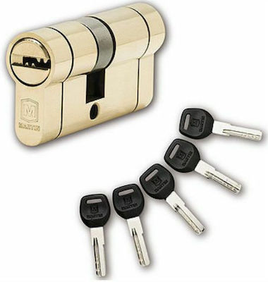 Martin Lock Cylinder Security 60mm (27-33) with 5 Keys Gold