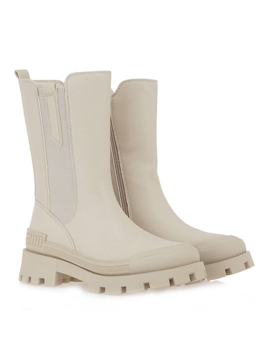 Marco Tozzi Damen Chelsea Stiefeletten Cream