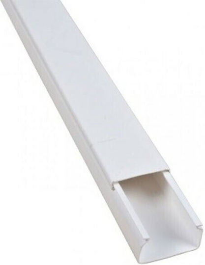Kassinakis Kabelkanal aus Kunststoff 80x40mm Weiß Set 2Stück 1m