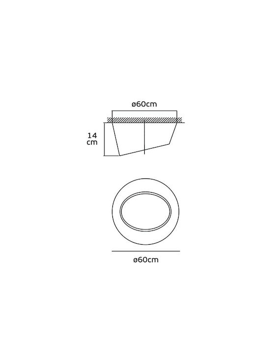 VK Lighting VK/04418CE/AN/W/60 Modern Metal Ceiling Light with Socket GU10 60pcs Gray