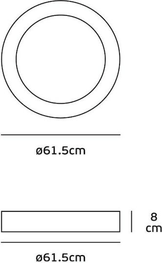 VK Lighting Πλαφονιέρα 61.5εκ. LED VK Lighting Πλαφονιέρα 61.5εκ. LED