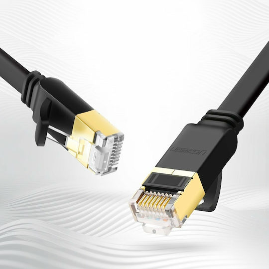 Ugreen Flat U/FTP (STP) Cat.7 (10Gbps) Καλώδιο Δικτύου Ethernet 5m Μαύρο