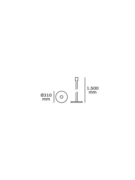 VK Lighting Φωτιστικό Δαπέδου Υ150xΜ31εκ. με Ντουί για Λαμπτήρα E27 Ασημί