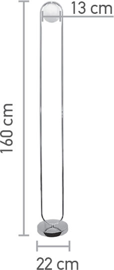 Inlight 45016 Stehleuchte H160xB22cm. mit Fassung für Lampe G9 Gold