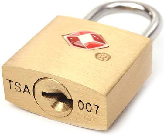 Travel Blue 026 Bronze Padlock Brass with Key with TSA Certification 22mm Silver 1pcs