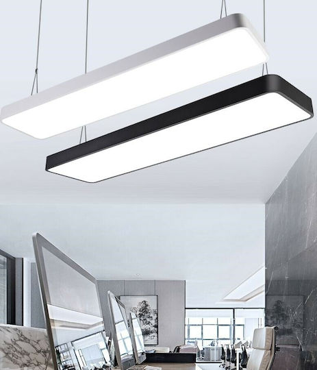 Atman Rectangular Pendant LED Panel 60W with Natural White Light 4000K 120x30cm