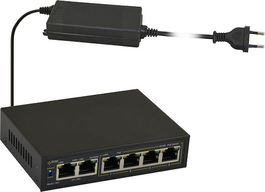 Pulsar Switch for CCTV Systems PoE Ethernet Switch S64, 6x ports 10/100Mb/s S64