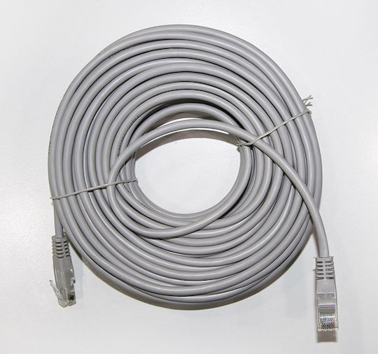 Adeleq U/UTP Cat.5e (Gigabit) Καλώδιο Δικτύου Ethernet 20m Γκρι