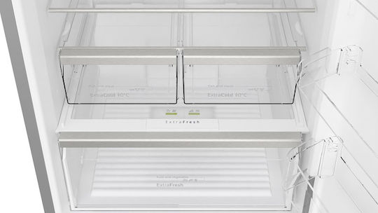 Pitsos Ψυγειοκαταψύκτης 508lt Total NoFrost Υ193xΠ70xΒ80εκ. Inox PKNB56XLEP
