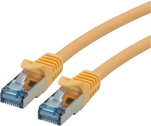 Roline S/FTP Cat.6a Ethernet Network Cable 10m Yellow 1pcs