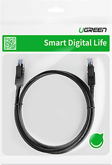 Ugreen Flat U/UTP Cat.6 (Gigabit) Network Cable Ethernet 5m Black
