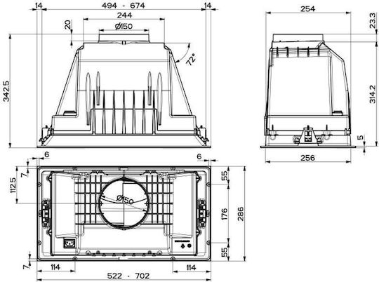 Faber Inka Plus HC X A52 Absaugmechanismus 52cm Inox