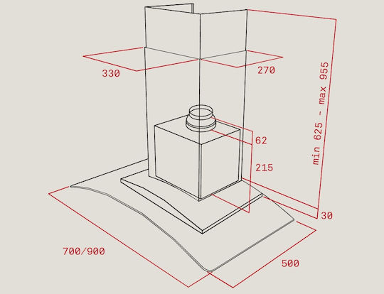 Teka NC 680 Απορροφητήρας Καμινάδα 60cm Inox