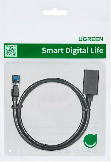 Ugreen S/FTP Cat.8 (40Gbps) Καλώδιο Δικτύου Ethernet 2m Μαύρο