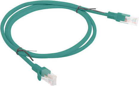 Lanberg U/UTP Cat.5e Ethernet Network Cable 1m Green 1pcs