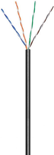 Techly U/UTP Cat.5e Ethernet Network Cable without Terminated 100m Black