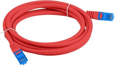 Lanberg S/FTP Kat.6a Ethernet-Netzwerkkabel 0.5m Rot