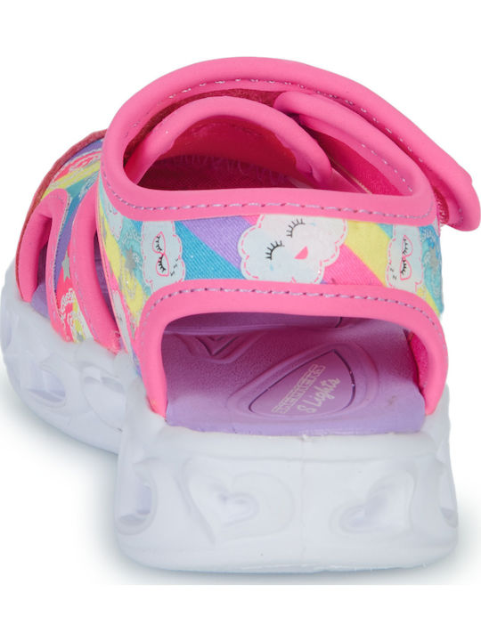 Παπουτσοπέδιλα Heart Sandal Cuties Clouds με Σκρατς & Φωτάκια Ροζ
