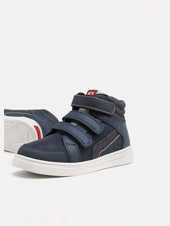 Mayoral Kids Sneakers High with Scratch Navy Blue