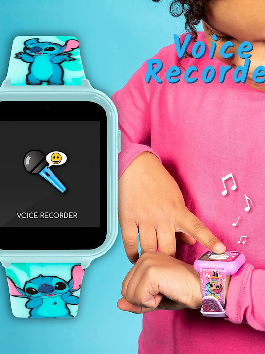 Disney Kinder-Digitaluhr Stitch mit Kautschuk/Plastikarmband Türkis