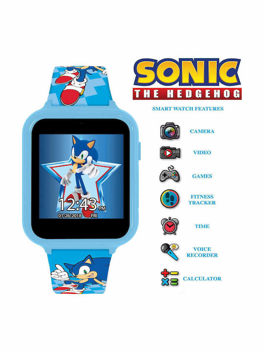 Disney Kids Digital Watch Sonic Hedgehog with Rubber/Plastic Strap Blue Disney Kids Digital Watch Sonic Hedgehog with Rubber/Plastic Strap Blue