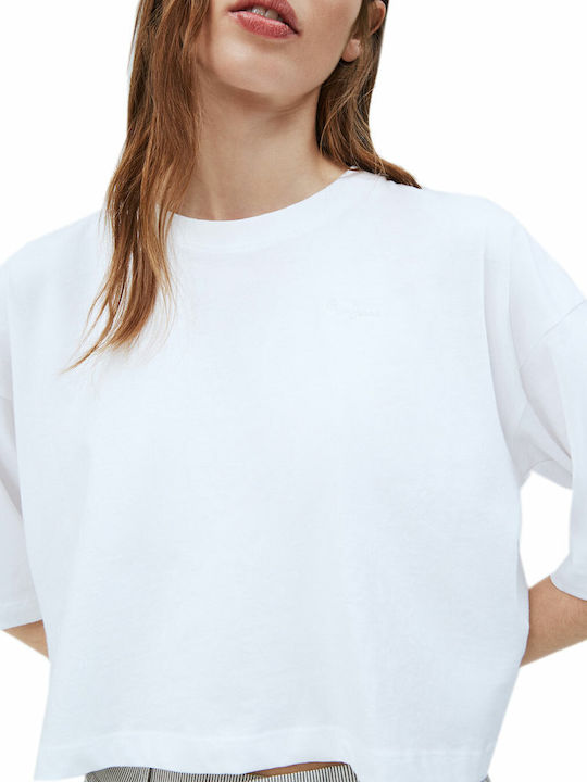 Miriam Women's Summer Crop Top Cotton Short Sleeve Beige