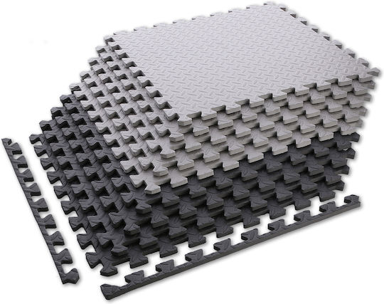 HMS MP12 Podele Puzzle de Gimnastică Gri 61x61x1.2cm 9buc