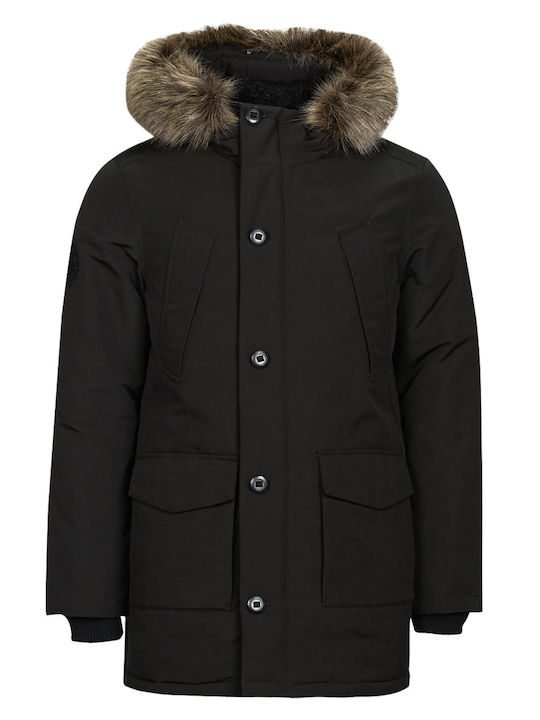 Vintage Everest Winter Jacket Parka Black