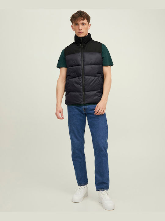 Jack & Jones Αμάνικο Ανδρικό Μπουφάν Puffer Γκρι
