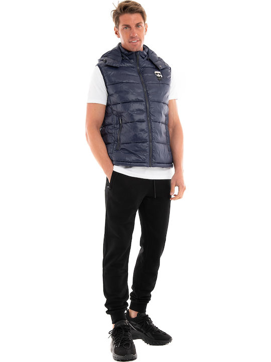 Ärmellos Jacke Puffer Marineblau