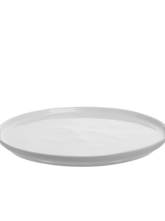 Click Plate Desert Ceramic White with Diameter 21cm
