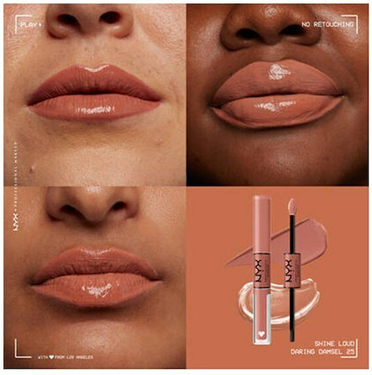 NYX Professional Makeup Shine Loud High Lip Color Течен Червило Прозрачен 25 Дръзка девойка 6.5мл