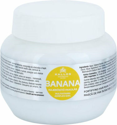 Kallos Banana Fortifying Haarmaske für Reparatur 275ml