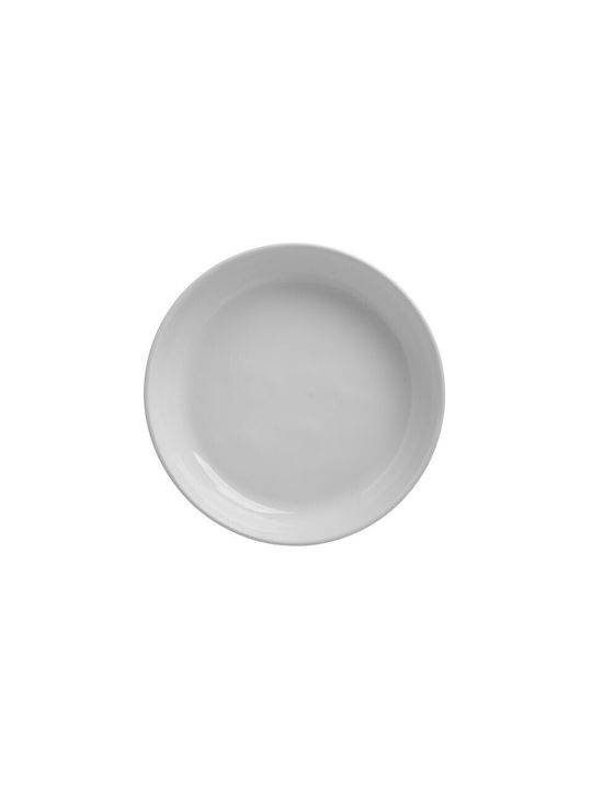 Click Plate Soup Ceramic White with Diameter 20cm